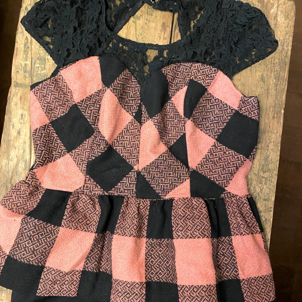 Wool and Lace Peplum Top